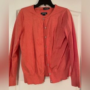 Lands’ End Supima Cotton Sweater Set Coral